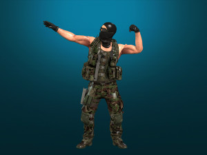 soldier-military-army--8-rigged with animation file 3D-Modell