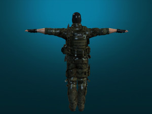soldier-military-army--6-rigged with animation file 3D मॉडल