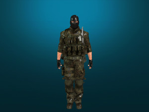 soldier-military-army--6-rigged with animation file 3D मॉडल