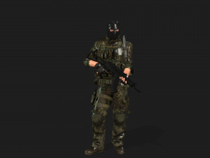 soldier-military-army--6-rigged with animation file 3D मॉडल