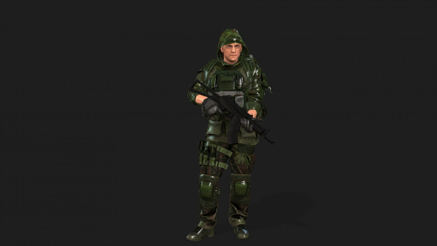soldier-military-army--7-rigged with animation file 3D Model .c4d .max .obj .3ds .fbx .stl .blend 
