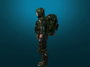 soldier-military-army--7-rigged with animation file 3D Model