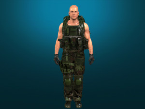 soldier-military-army--7-rigged with animation file 3D Модель