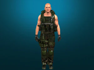 soldier-military-army--7-rigged with animation file 3D Model