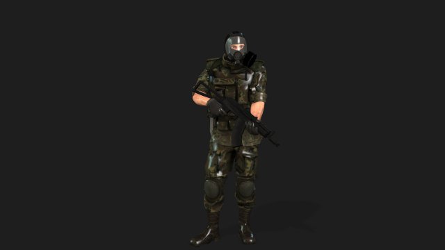 soldier-military-army--8-rigged with animation file 3D Model .c4d .max .obj .3ds .fbx .stl .blend 