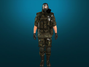 soldier-military-army--8-rigged with animation file 3D Model