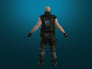 soldier-military-army--10-rigged with animation file 3D Model