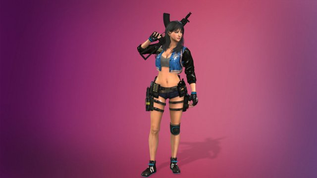 supery girl 3 rigged Modelo 3D .c4d .max .obj .3ds .fbx .stl .blend 