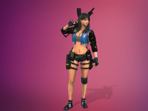 supery girl 3 rigged 3D 모델