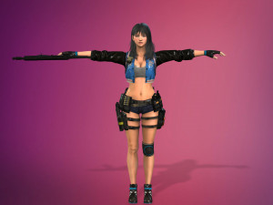 supery girl 3 rigged Modelo 3D