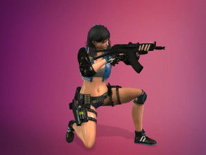 supery girl 3 rigged Modelo 3D