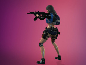supery girl 3 rigged Modelo 3D