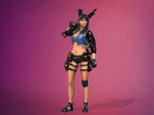 supery girl 3 rigged Modelo 3D