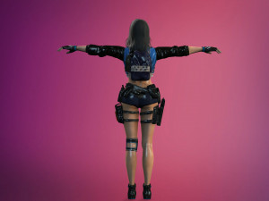 supery girl 3 rigged Modelo 3D