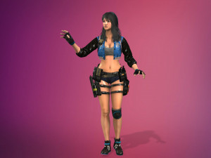 supery girl 3 rigged Modelo 3D