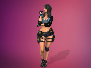 supery girl 3 rigged Modelo 3D