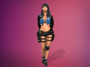 supery girl 3 rigged Modelo 3D