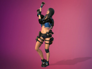 supery girl 3 rigged Modelo 3D