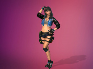 supery girl 3 rigged Modelo 3D