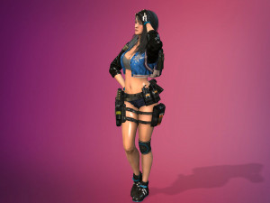 supery girl 3 rigged Modelo 3D