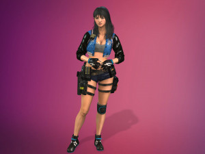 supery girl 3 rigged Modelo 3D