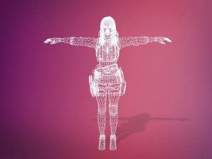 supery girl 3 rigged Modelo 3D
