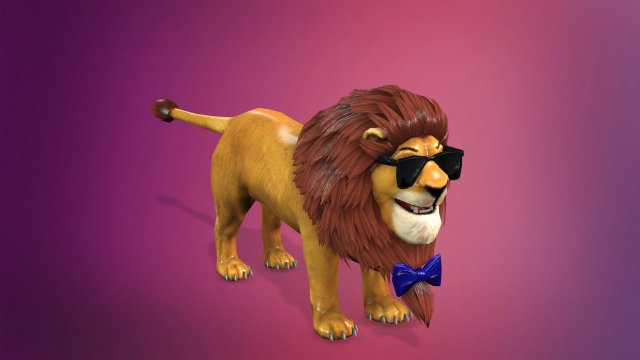 cartoon lion- 3D Model .c4d .max .obj .3ds .fbx .stl .blend 