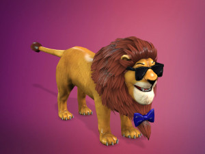 cartoon lion- 3D Model