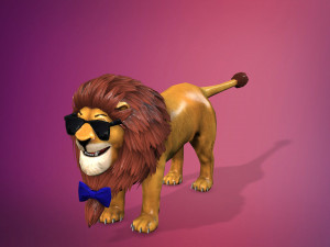 cartoon lion- 3D Model