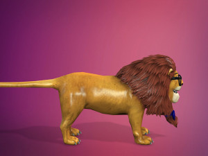 cartoon lion- 3D Model