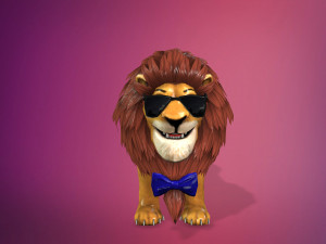 cartoon lion- 3D Model