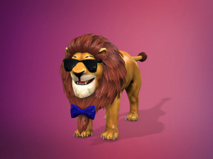 cartoon lion- 3D Model