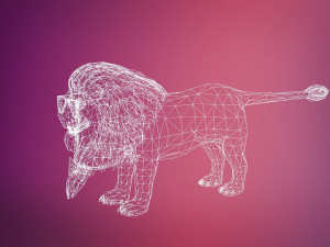 cartoon lion- 3D Model