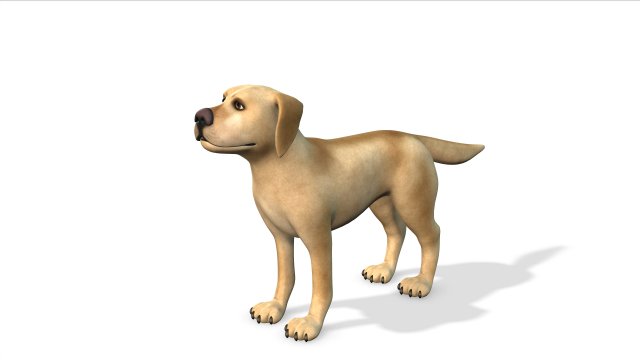 cartoon animal dog 3D मॉडल .c4d .max .obj .3ds .fbx .stl .blend