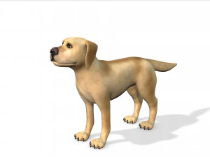 Cartoon-Tierhund 3D Modell