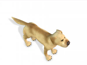 cartoon animal dog 3D Model