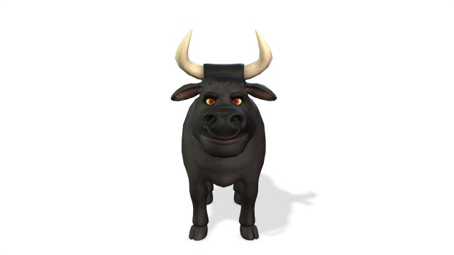 cartoon animal bull 3D Модель .c4d .max .obj .3ds .fbx .stl .blend