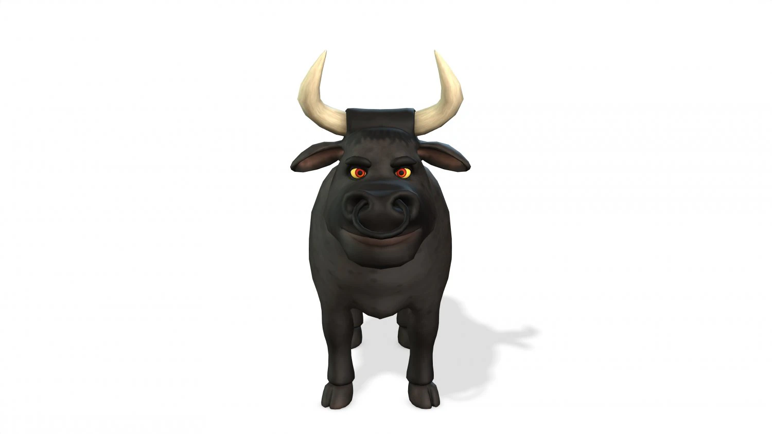 toro animale dei cartoni animati Modello 3D .c4d .max .obj .3ds .fbx .stl .blend