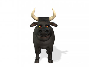 cartoon animal bull 3D Model