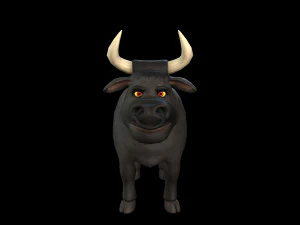 toro animale dei cartoni animati Modello 3D