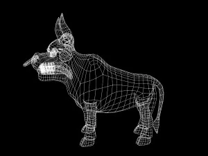 toro animale dei cartoni animati Modello 3D