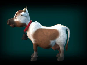 cartoon animal cow 3D Model