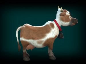 cartoon animal cow 3D Model