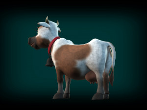 cartoon animal cow 3D Model