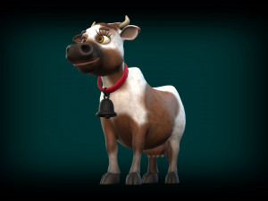 cartoon animal cow 3D Model