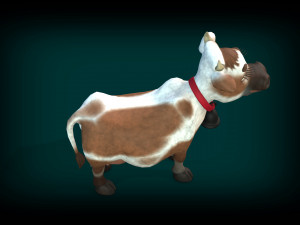 cartoon animal cow 3D Model