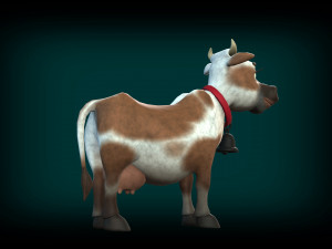 cartoon animal cow 3D Model
