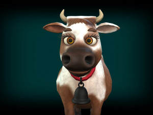 cartoon animal cow 3D Model