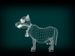cartoon animal cow 3D Model