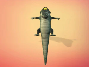 мультфильм животных крокодил 3D Модель